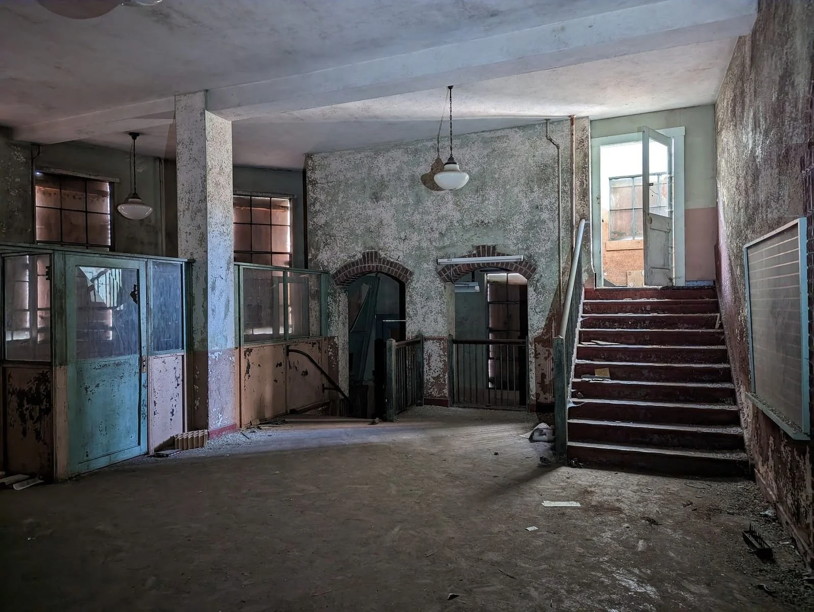 The offices in an abandoned power plant deep in Appalachia - West Virginia.