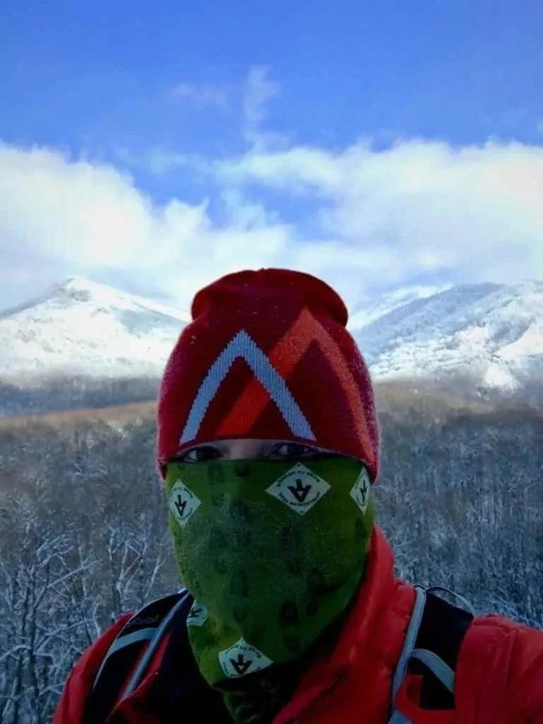 A selfie in front of Mt. Leconte, since climbing it was out of the question this trip.