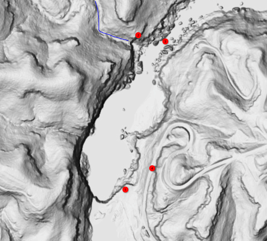 The Cumberland Falls region of Kentucky on LiDAR.