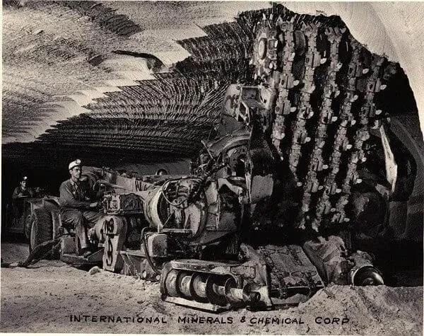 An example of an early Continuous Miner Machine.