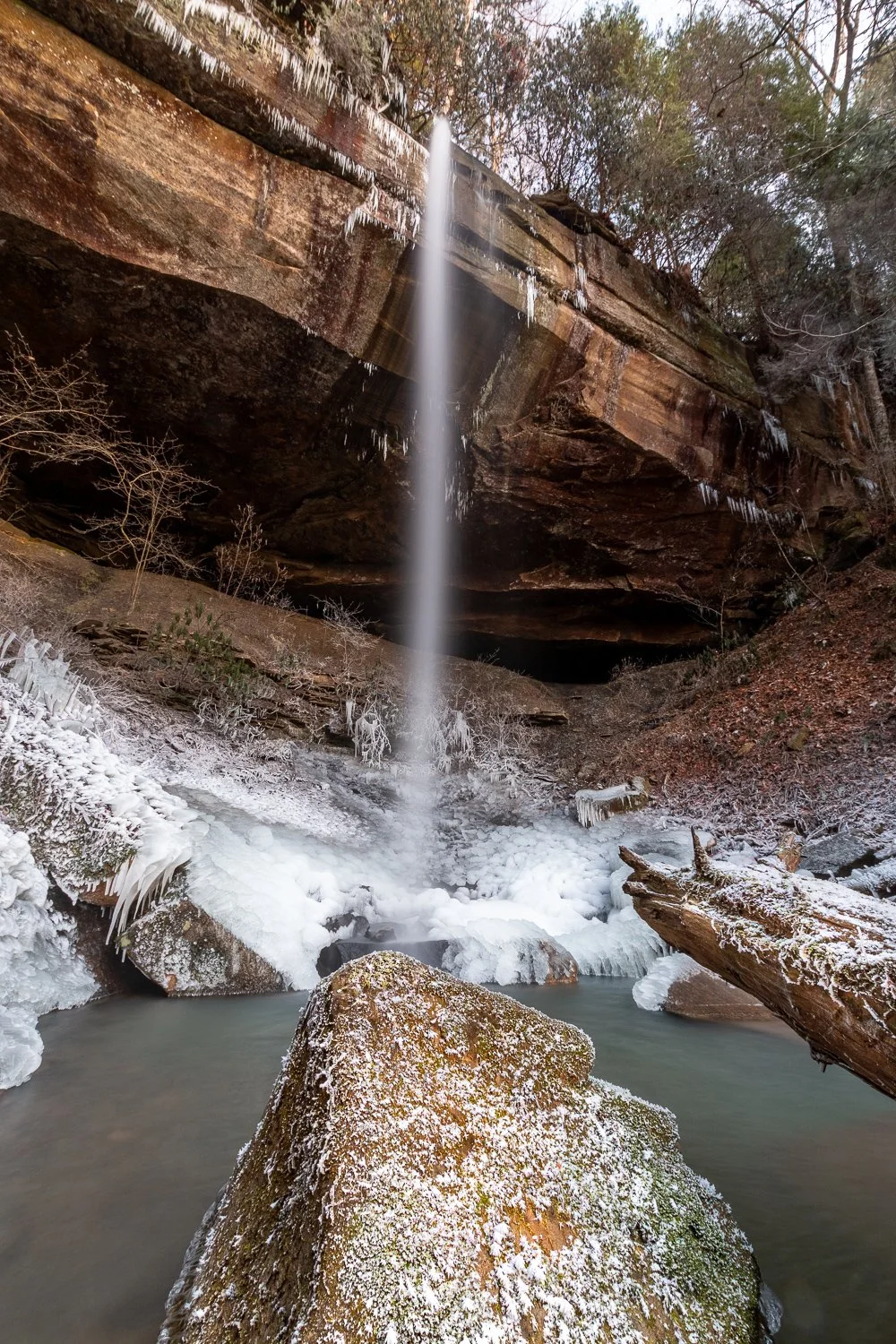 Frozen Red River Gorge Waterfall