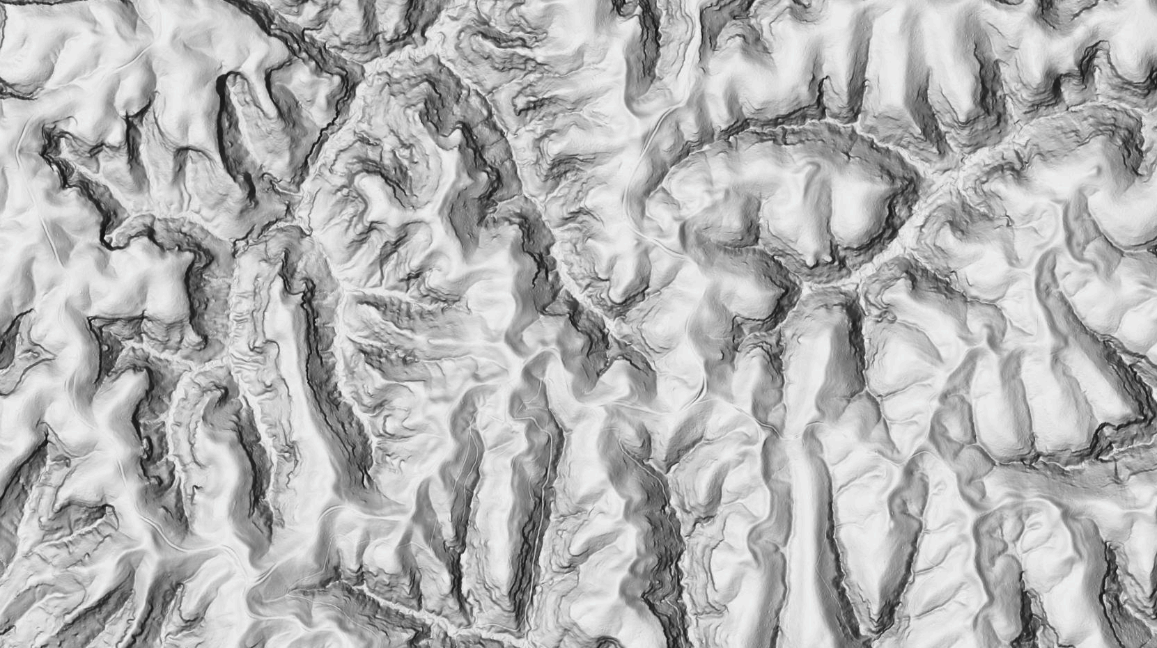 An example of a rendered LiDAR hillshade