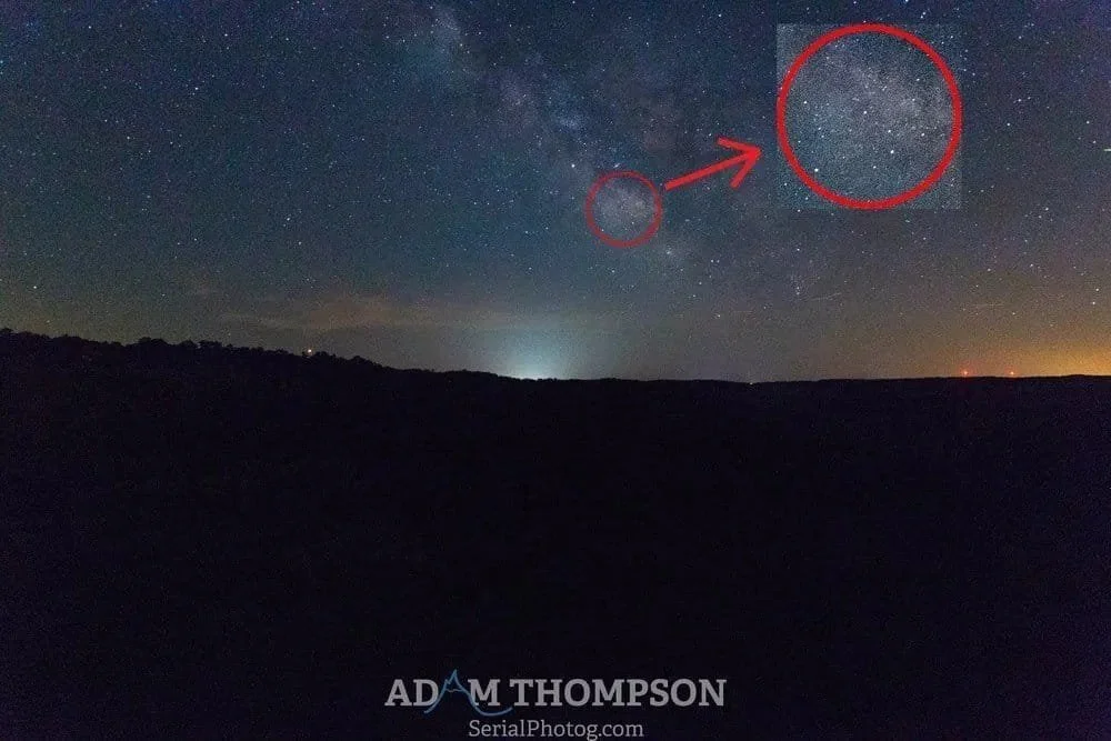 An example of a noisy, single exposure Milky Way image