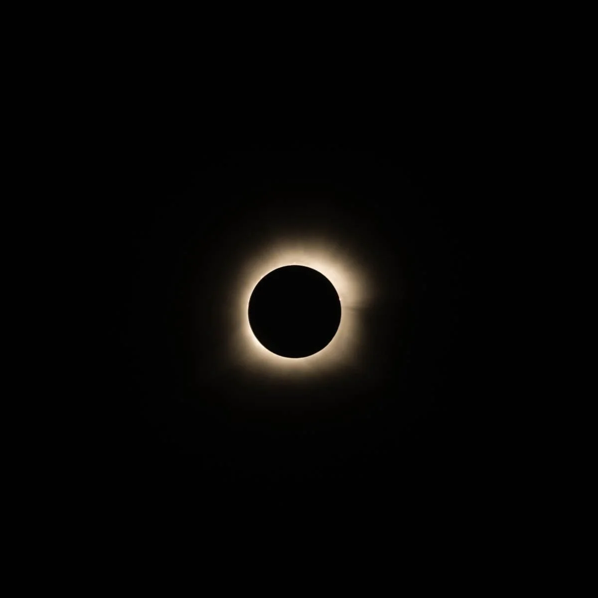 Totality during the 2024 total solar eclipse.