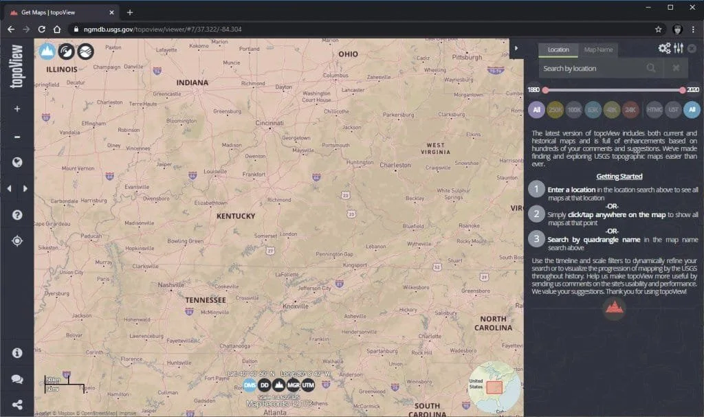 The USGS topo map downloader.
