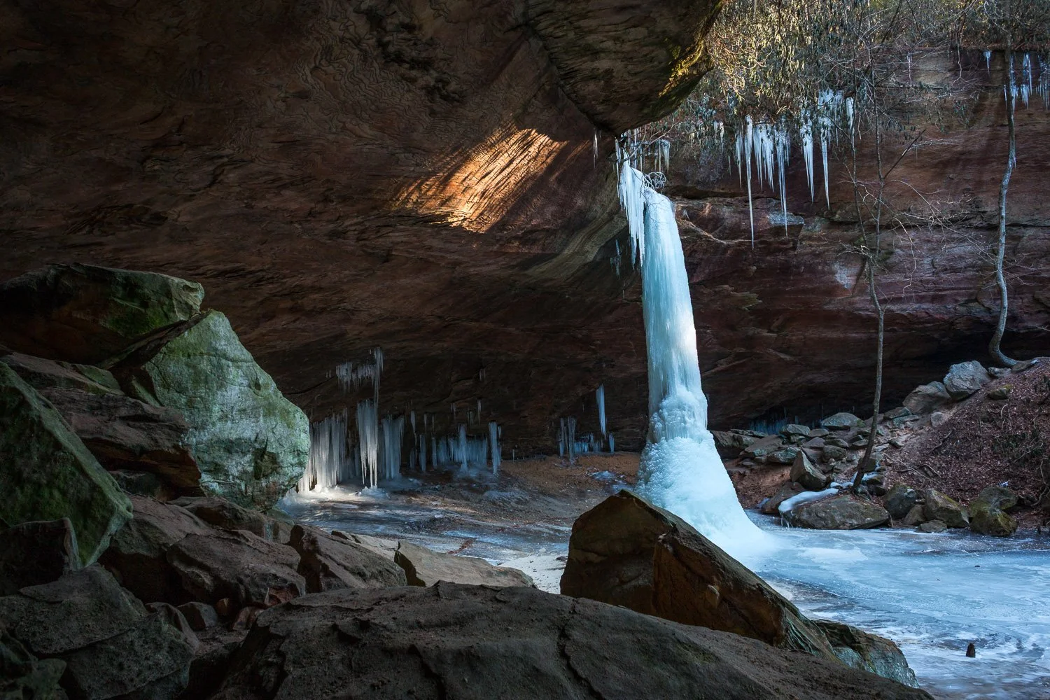 Copperas Falls Ice Pillar