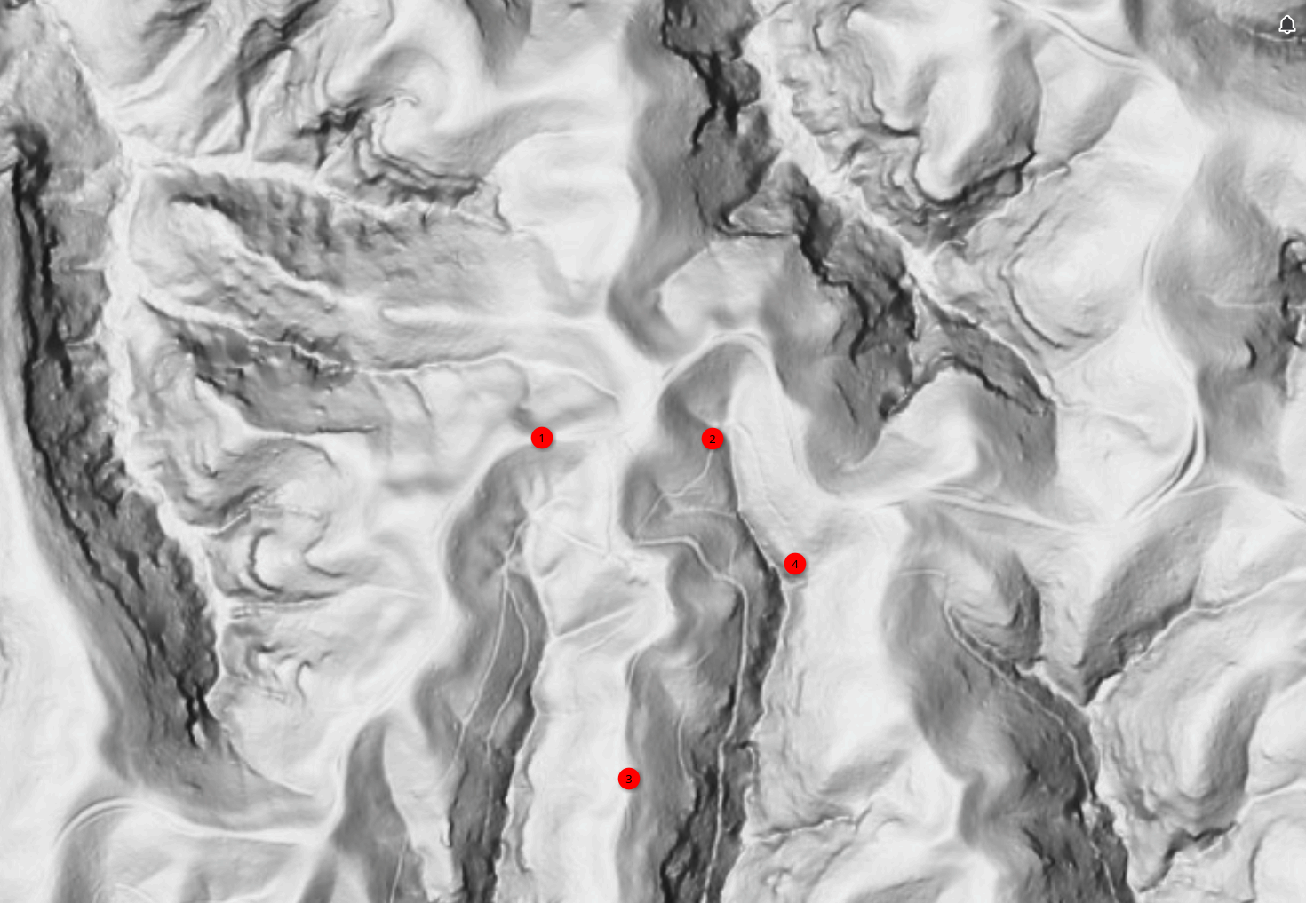 Example area on LiDAR map.