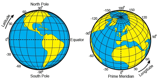 An example of how cartographers divide up the Earth. Image from Wikimedia Commons.