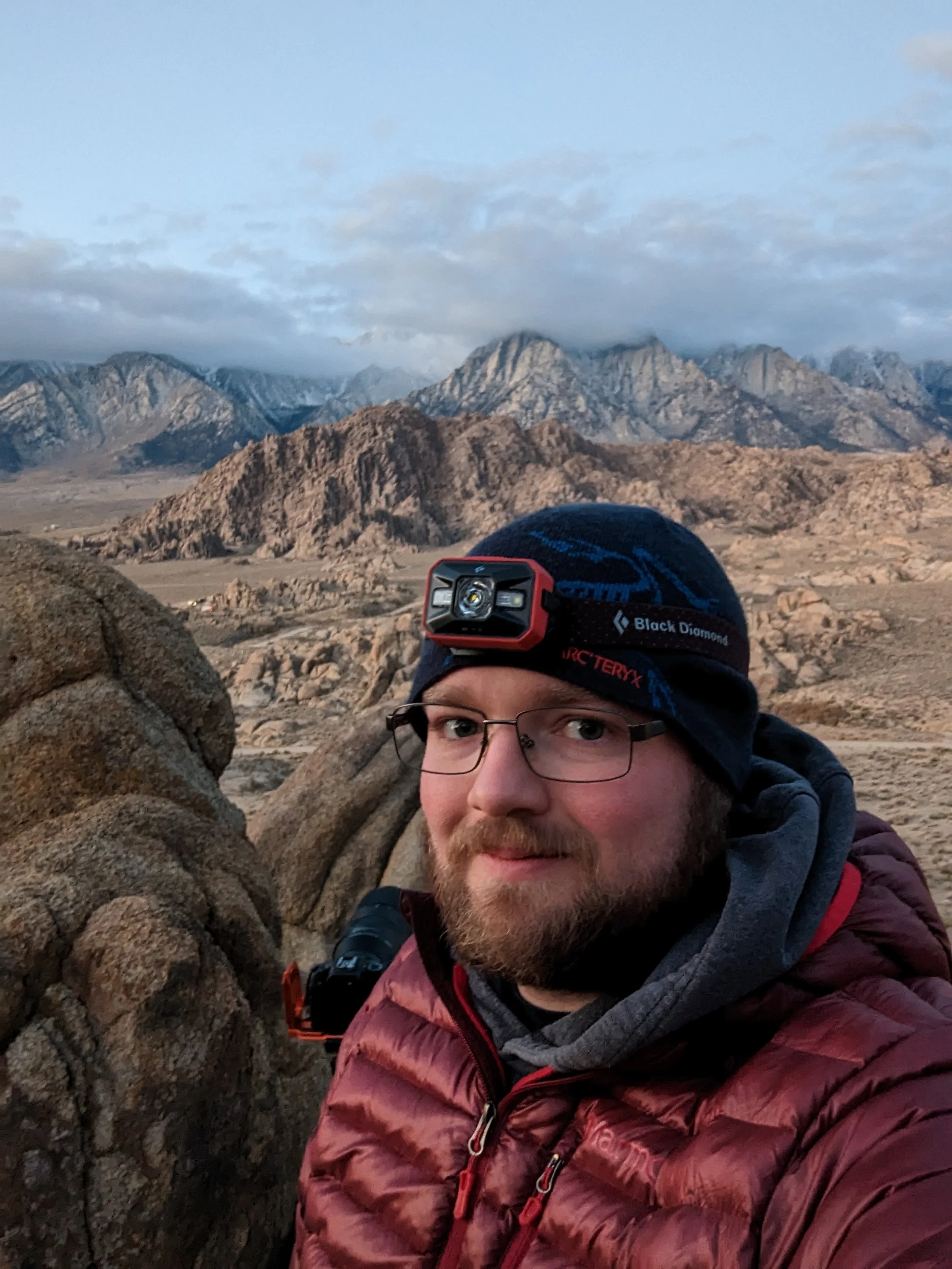 Adam Thompson in the Alabama Hills, California.