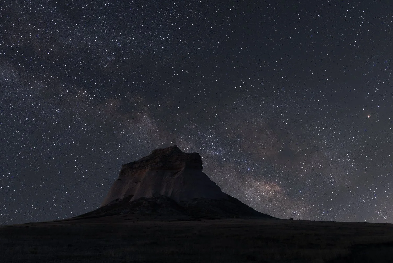 The Milky Way over the Pawnee Buttes.