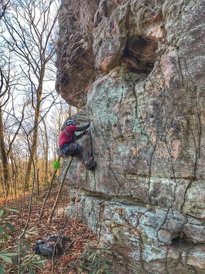 Adam Thompson ascending into Leap From Pillar Arch 2.