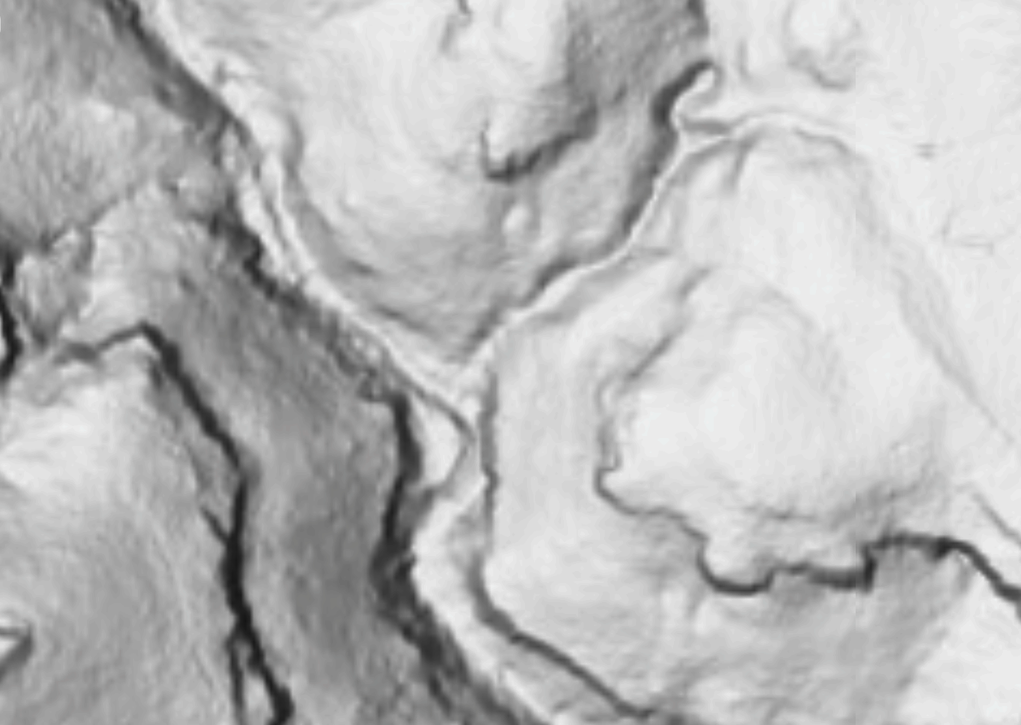 A section of creek in Kentucky on LiDAR.