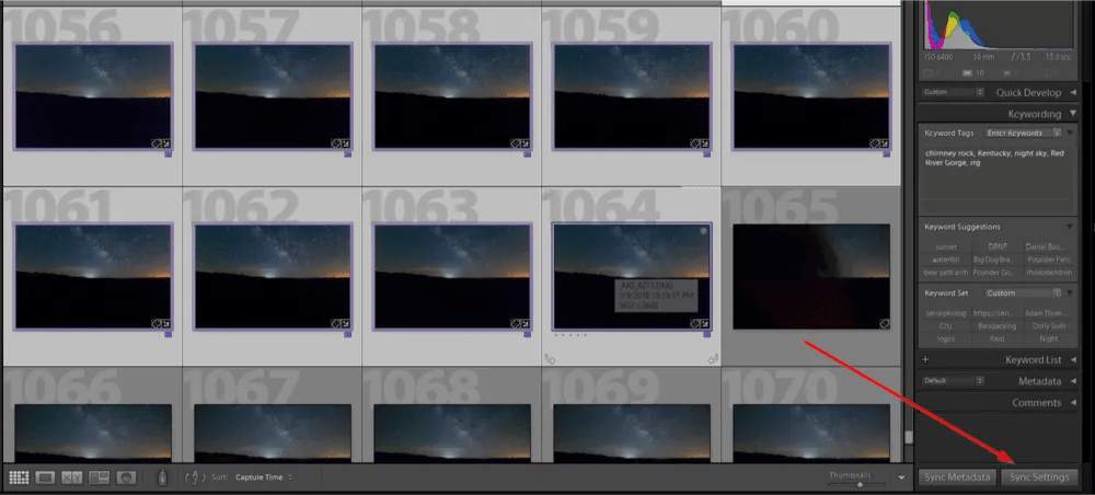How to sync your edits across images in Lightroom.