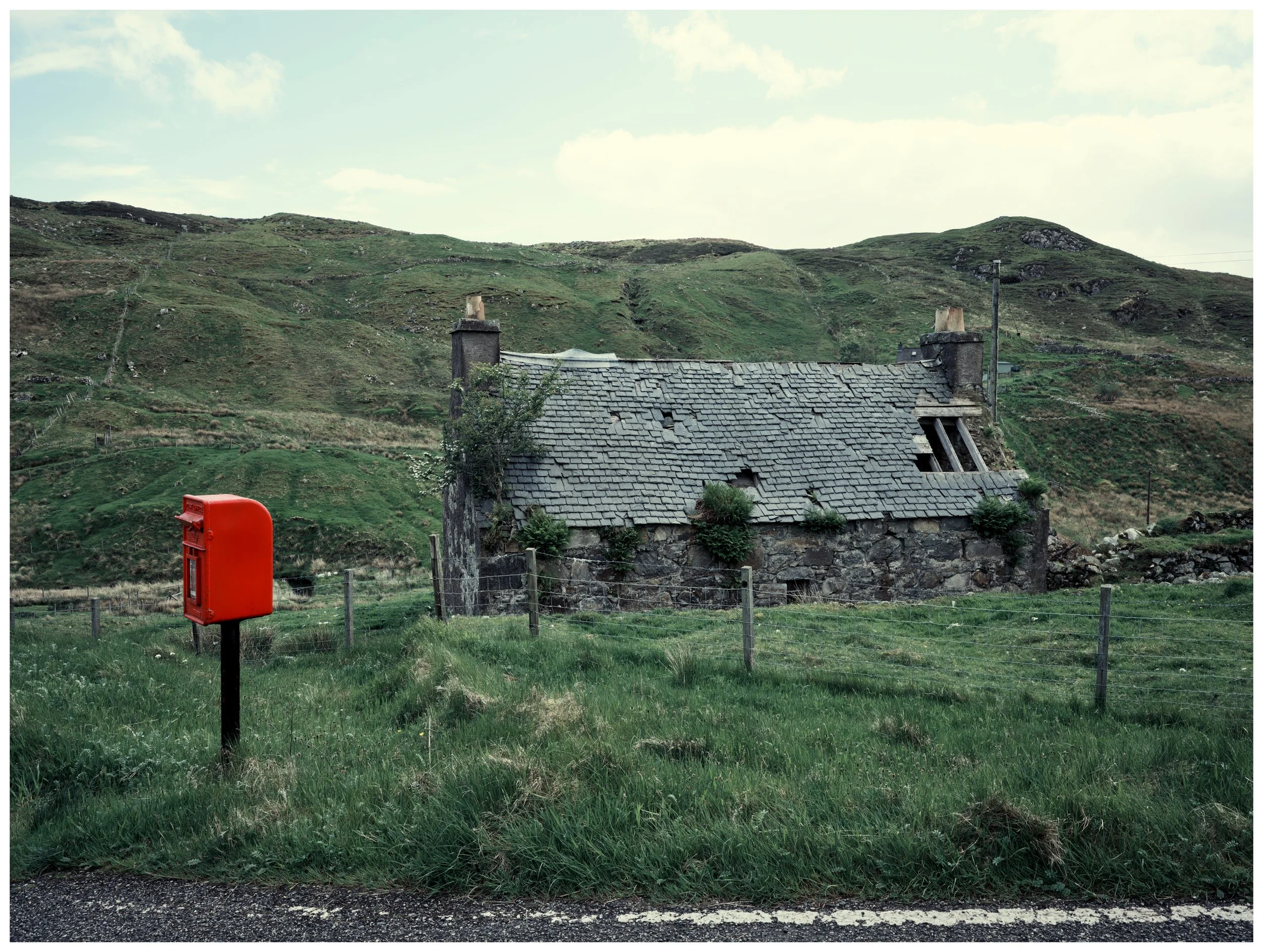 Derelict Building with Postbox