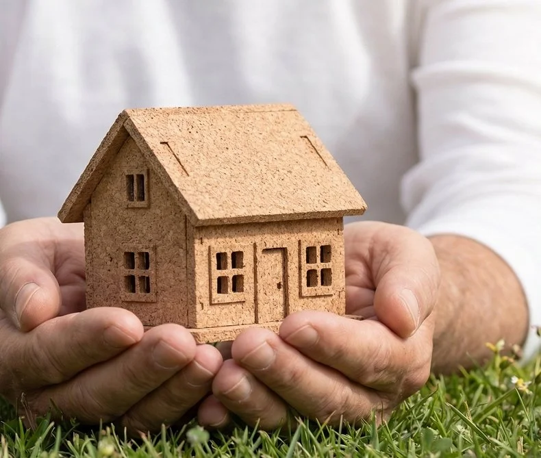 Intonaco e finitura in sughero per la bioedilizia