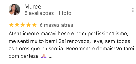 Screenshot of a positive customer review praising the service for being wonderful, professional, and effective, with a five-star rating from Murce.