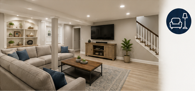 We focus on creating warm, inviting basement spaces that feel like a natural extension of your home while ensuring proper insulation, ventilation, and long-term durability.
