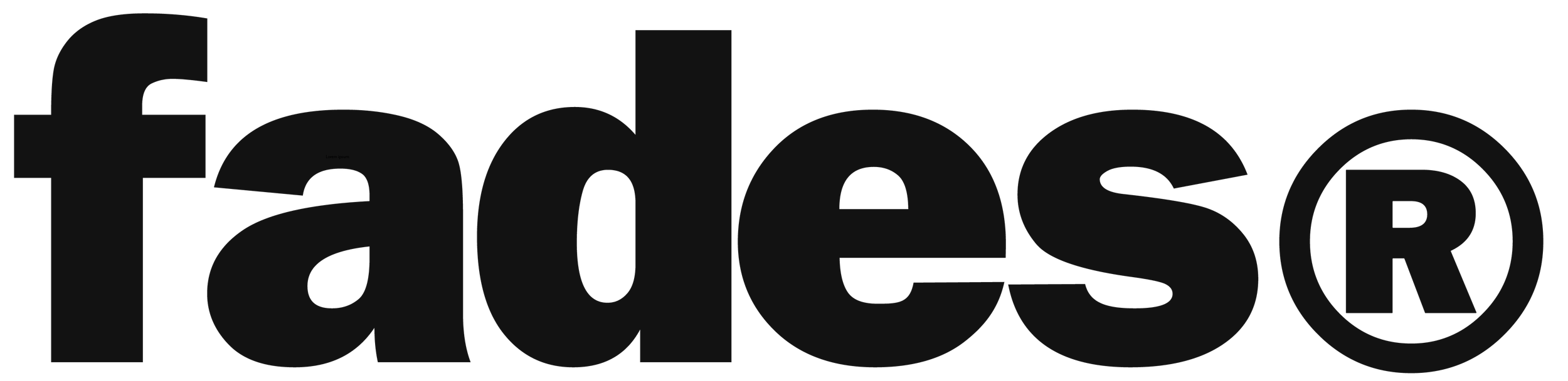 The word 'faddes' in black, overlapping letters on a transparent background.