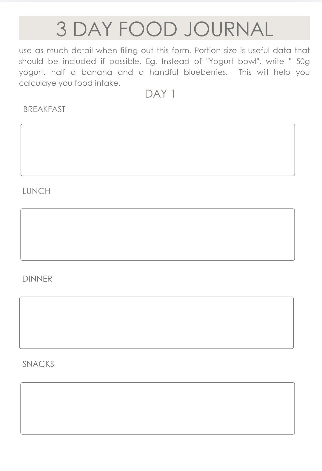 Food Journal