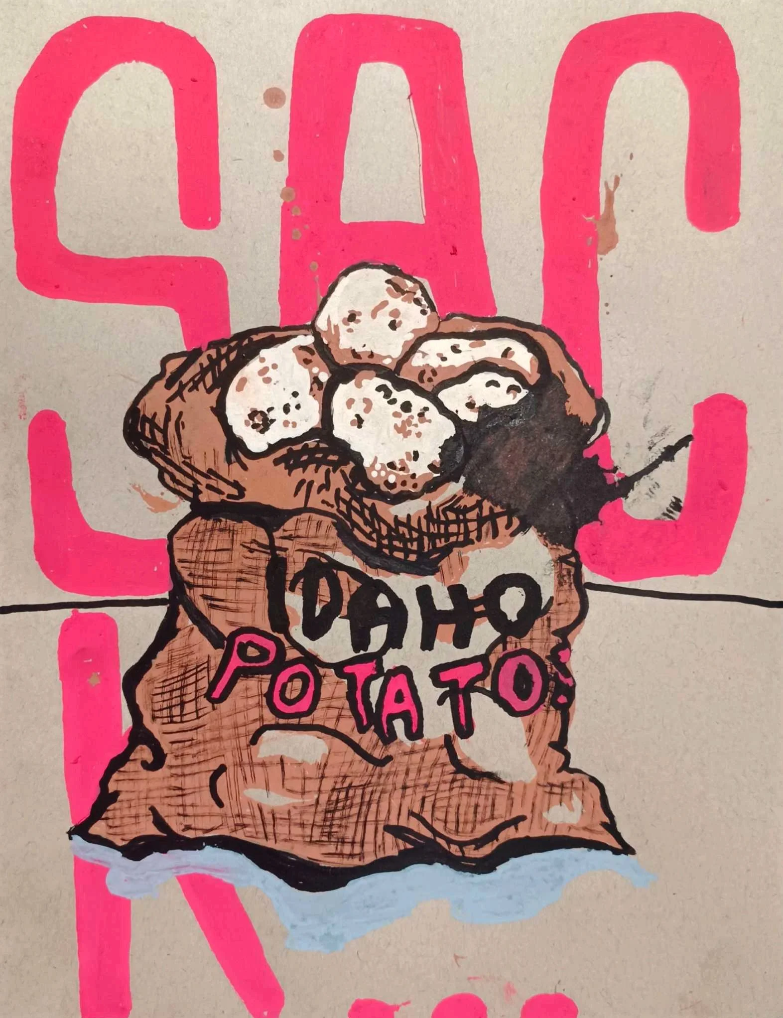 "S-ACK" 21.0 x 29.7 cm POSCA markers