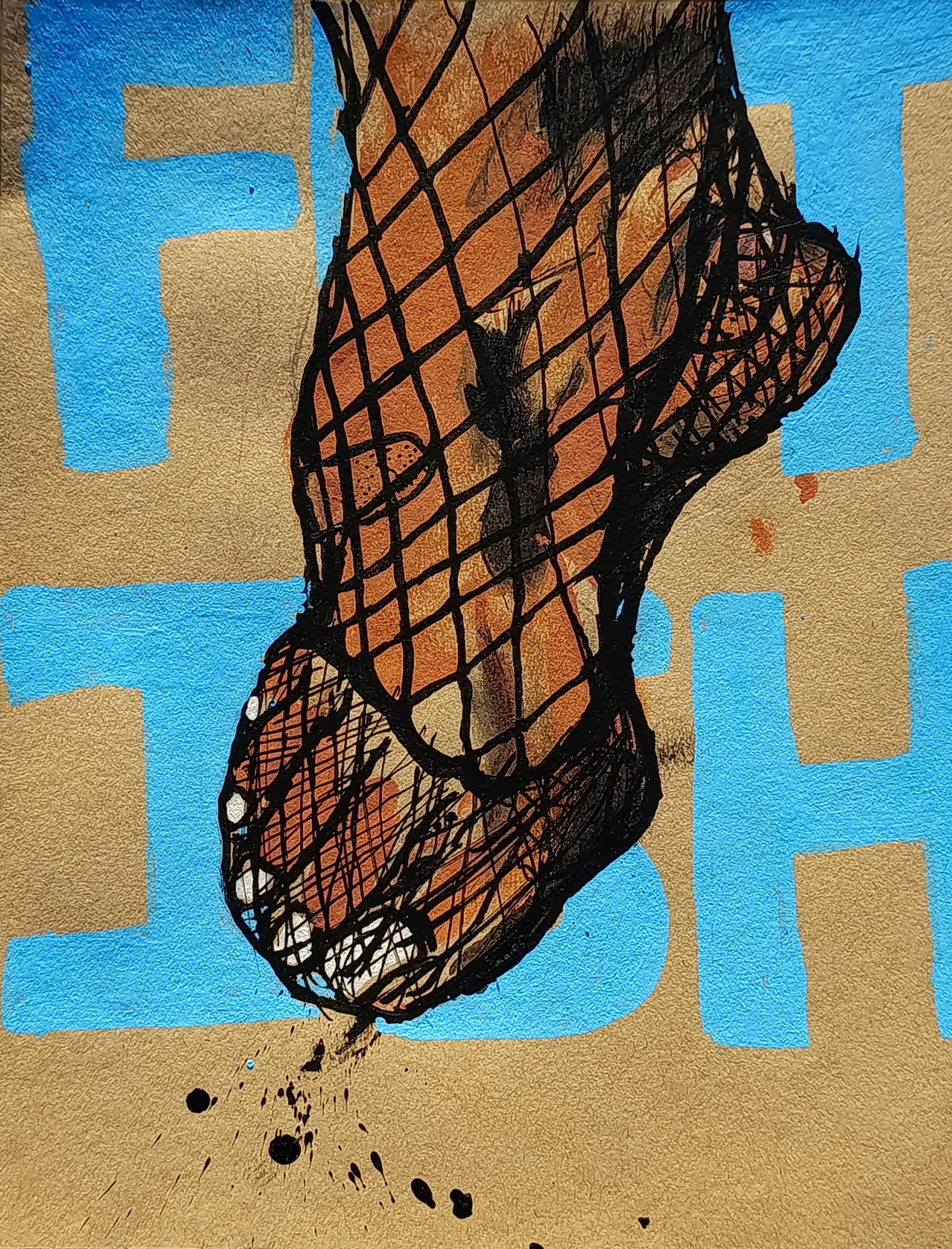 "Fet-ISH" 21.0 x 29.7 cm POSCA markers