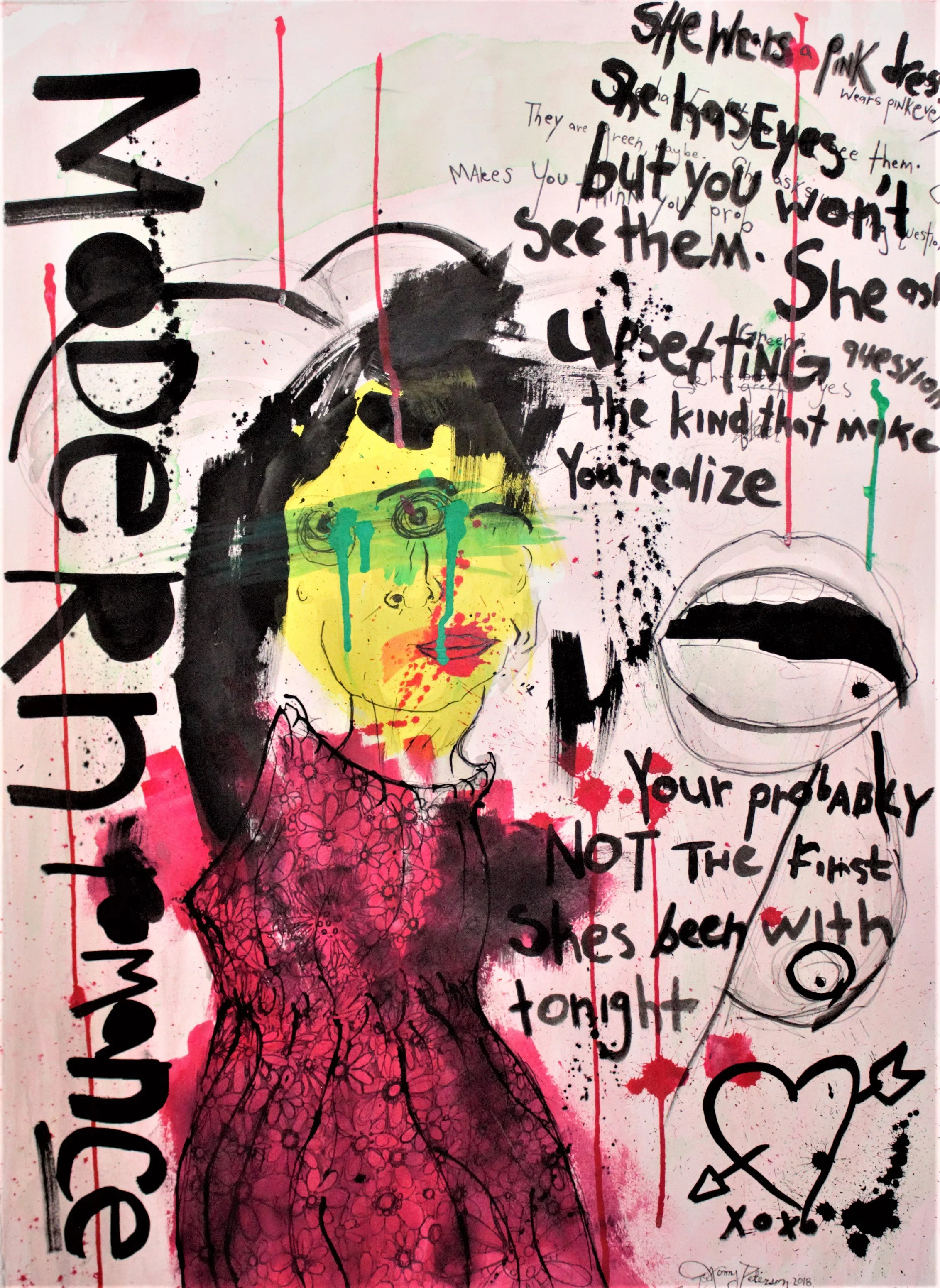 "Modern Romance" 53 × 78 cm
Acrylic and ink on paper