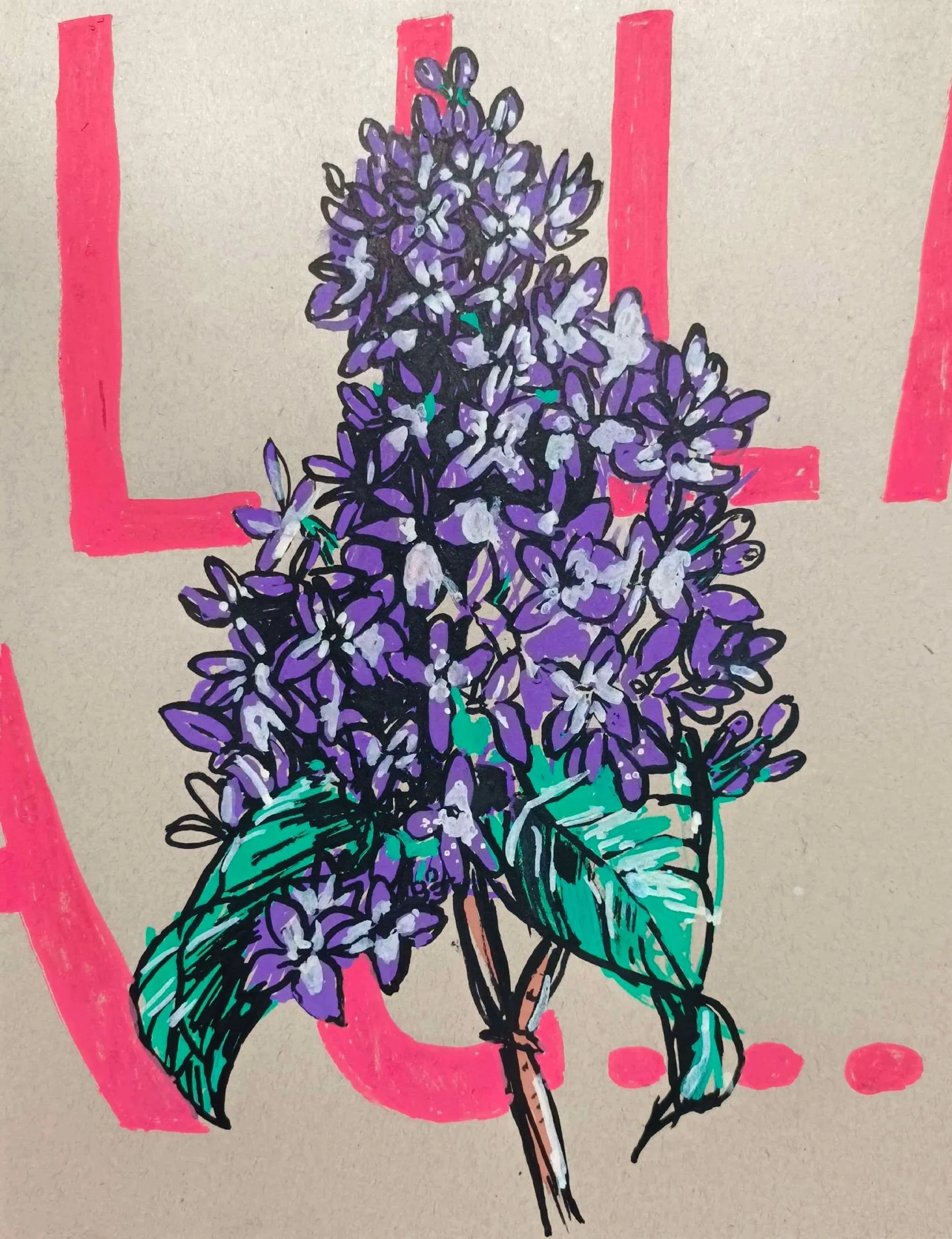 "Lil-AC" 21.0 x 29.7 cm POSCA markers