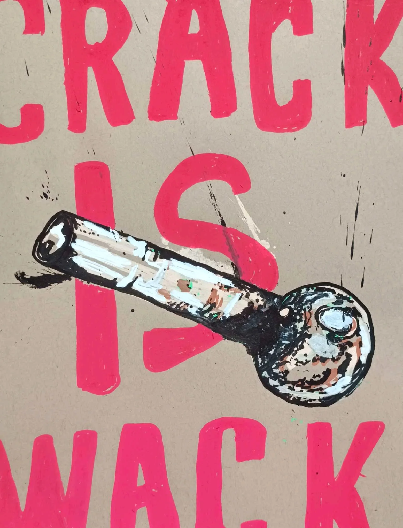 "Cr-ACK is W-ACK" 21.0 x 29.7 cm POSCA markers