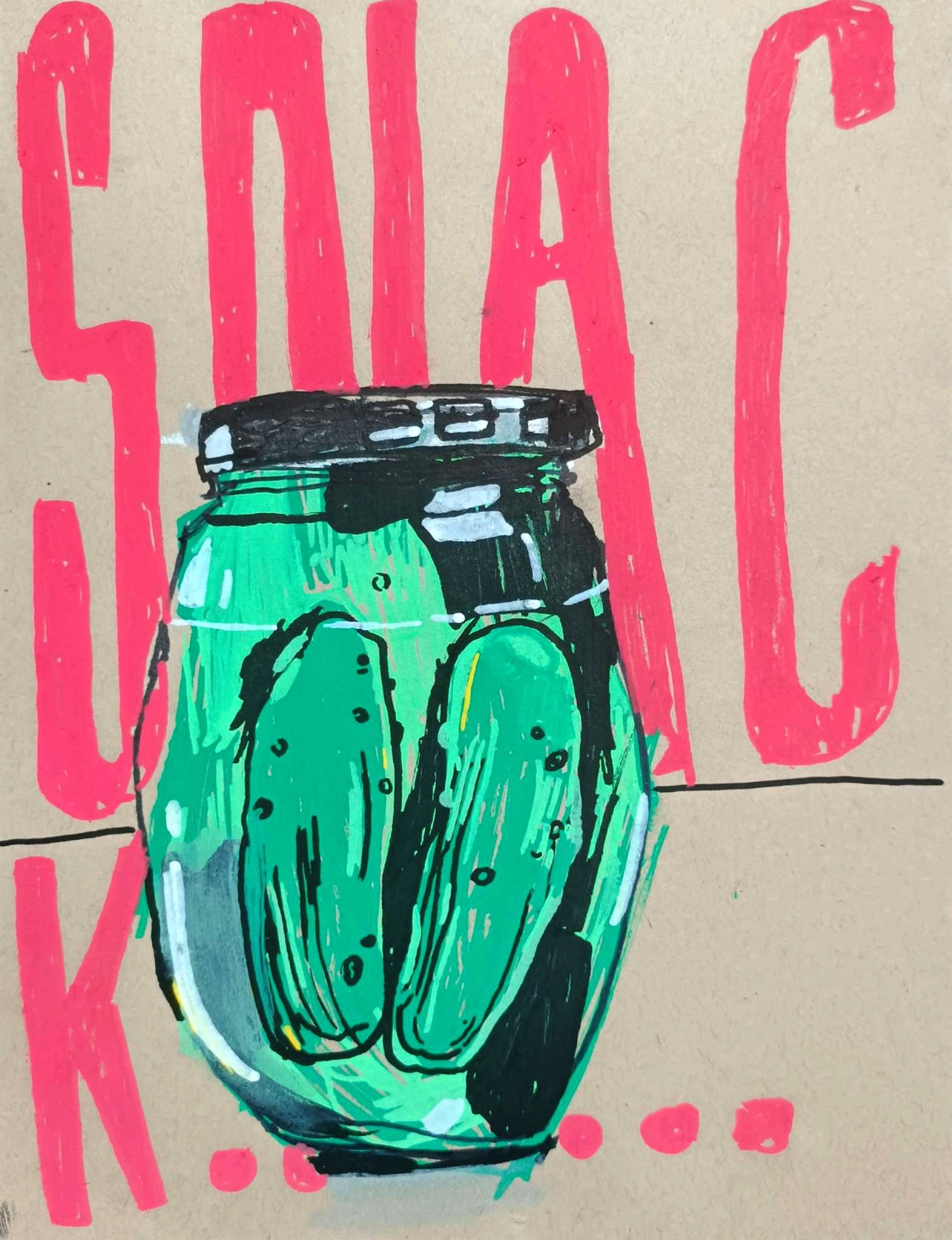 "Sn-ACK" 21.0 x 29.7 cm POSCA markers