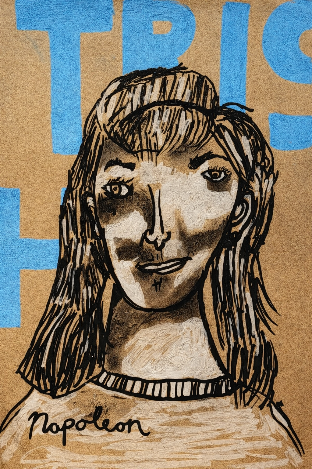 "Tr-ISH" 21.0 x 29.7 cm POSCA markers