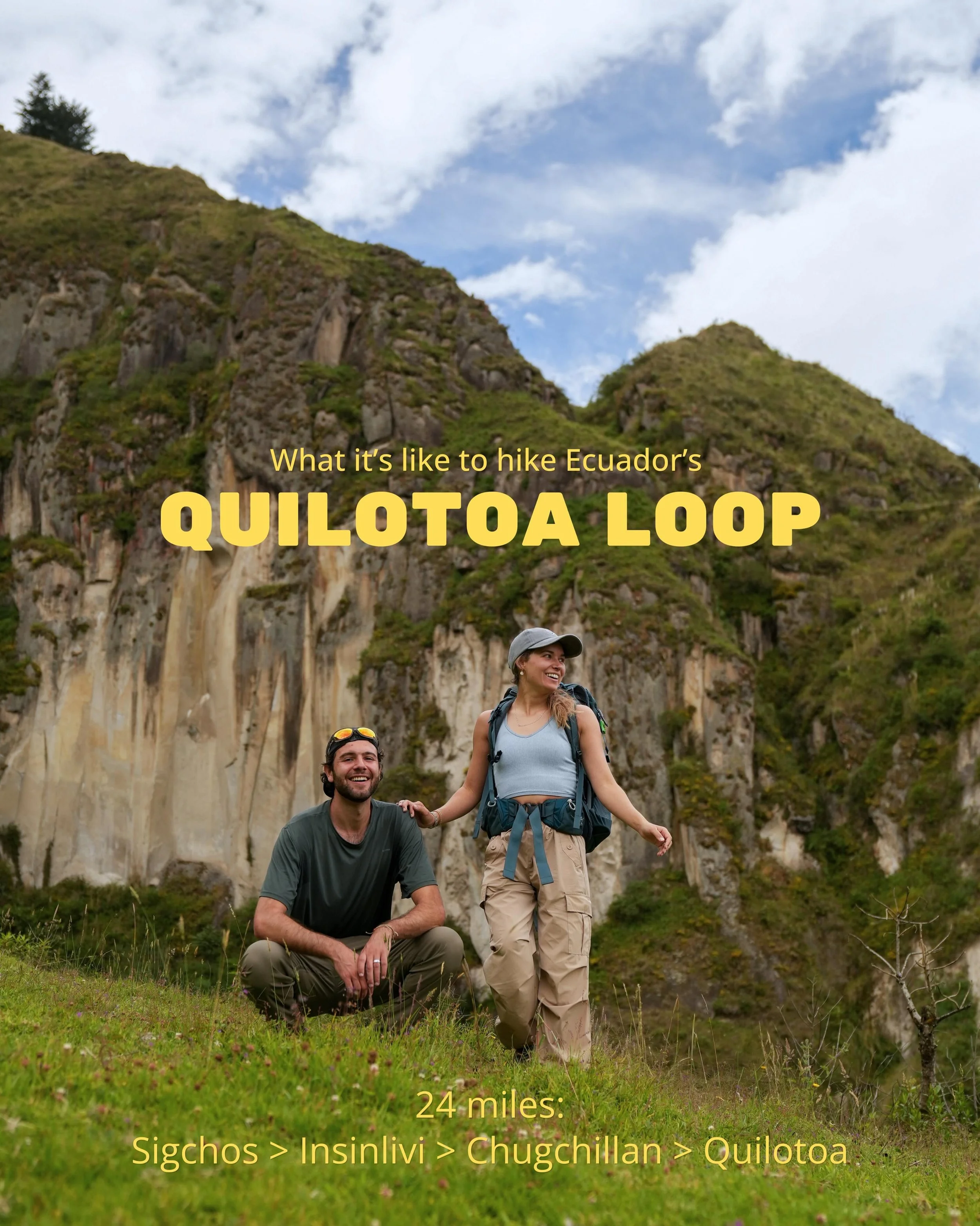 The most underrated adventure in Ecuador: the Quilotoa Loop! 🥾🌿

Day 1:
2hr public bus from Latacunga to Sigchos. Stay at Starlight Mountain Lodge, next to the trail. Dinner &amp; breakfast are included, and you can purchase a packed lunch!

Day 2: