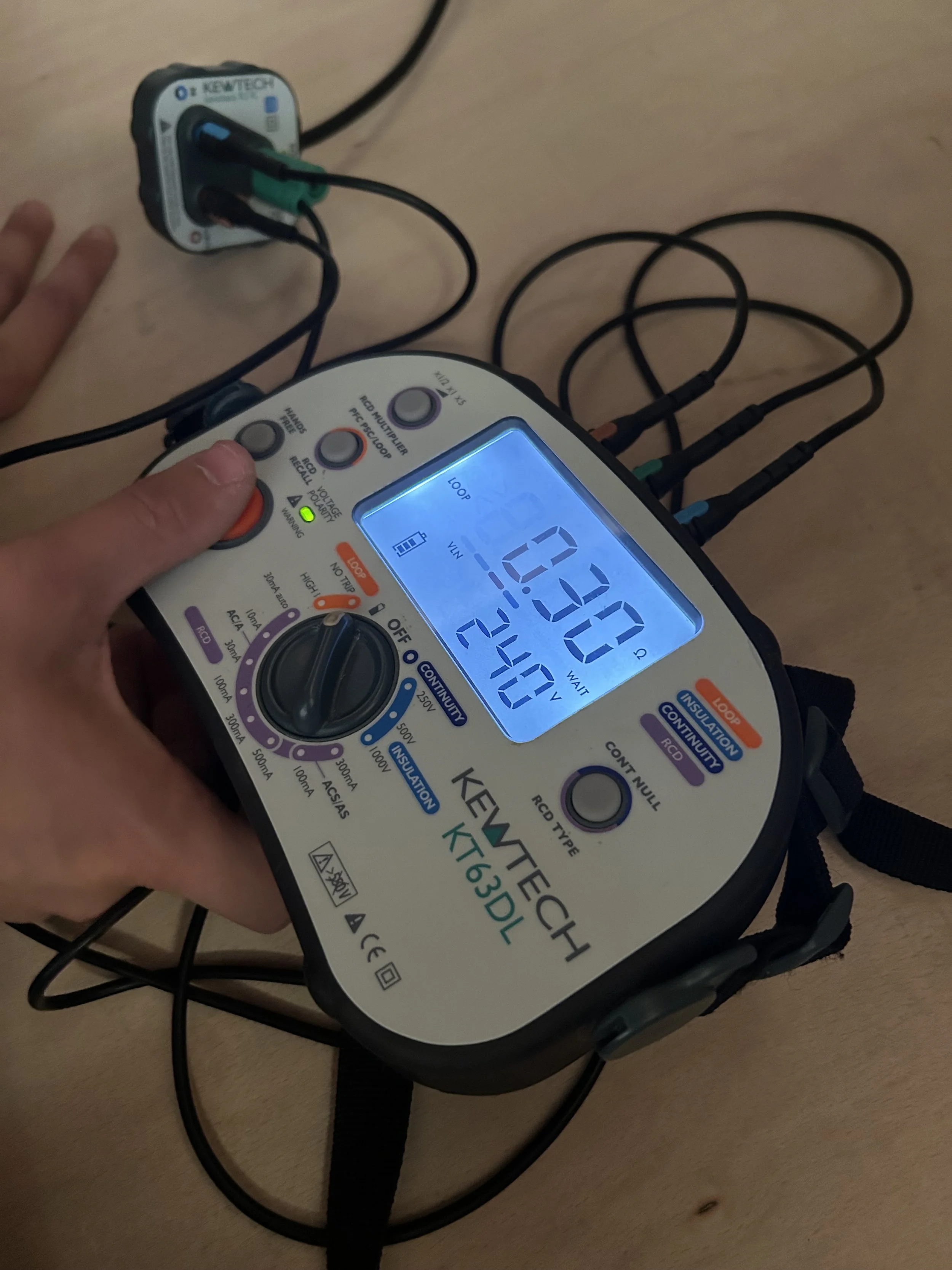 Earth fault loop impedance testing during commercial EICR Buckinghamshire — Hobbs Electrical Group