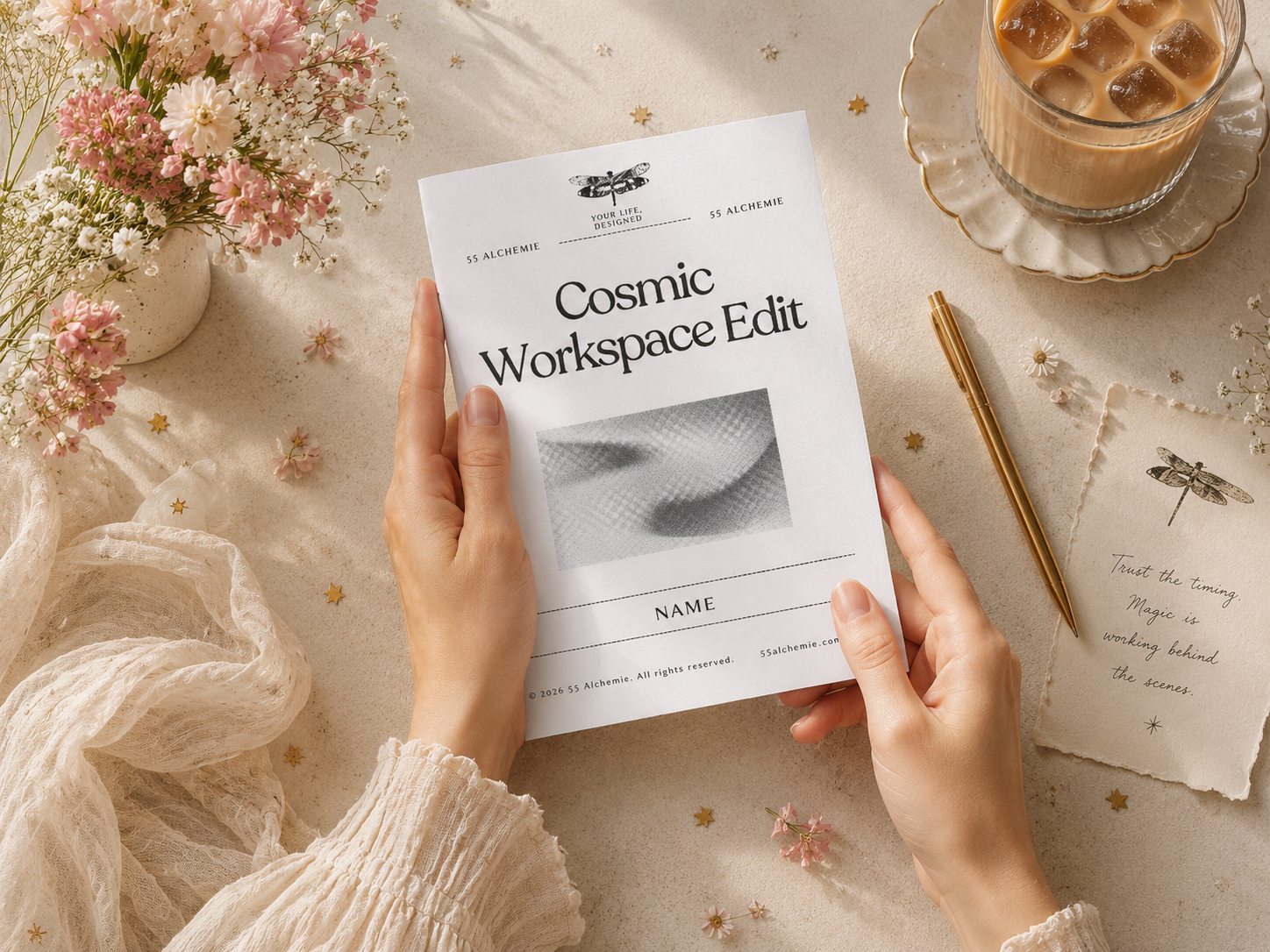Cosmic Workspace Edit.  Custom Astrology + Human Design Magazine Booklet