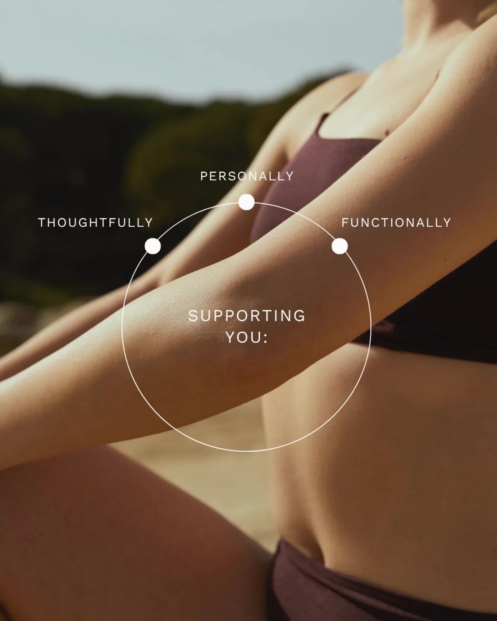 Infographic that reads "Supporting you: thoughtfully, personally, functionally."