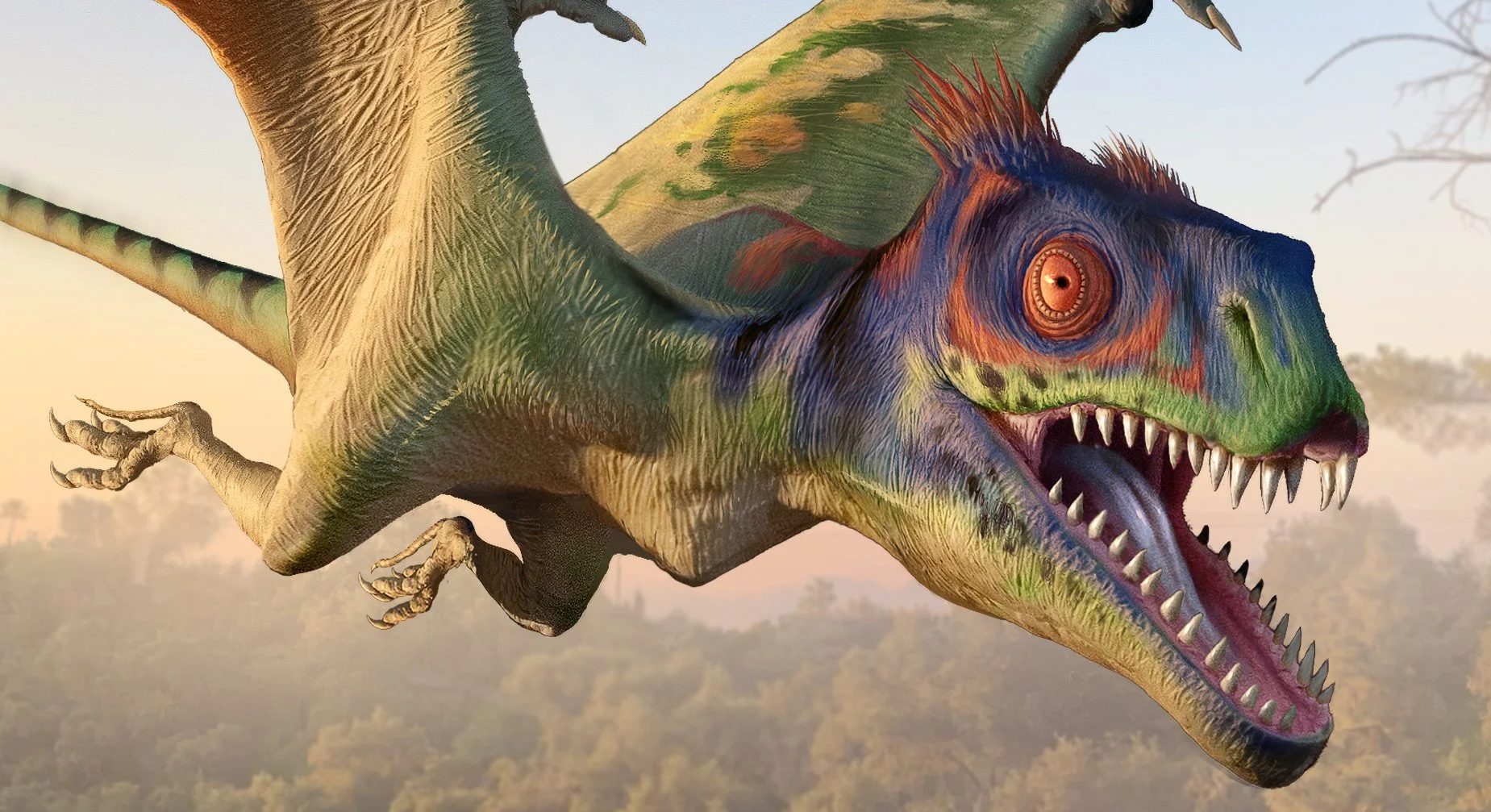 Peteinosaurus closeup detail