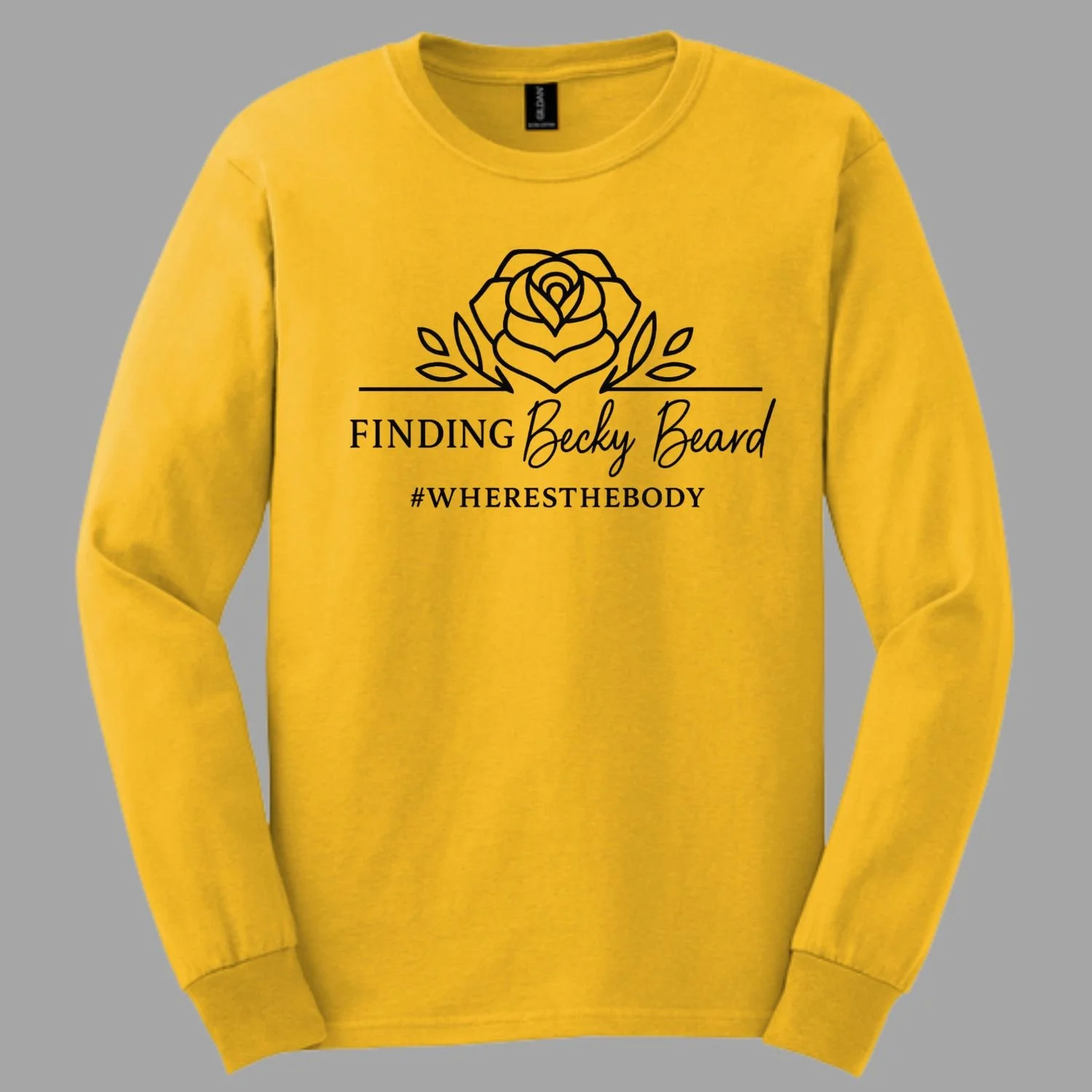 Finding Becky Long Sleeve Yellow FULL FRONT Mockup.jpg