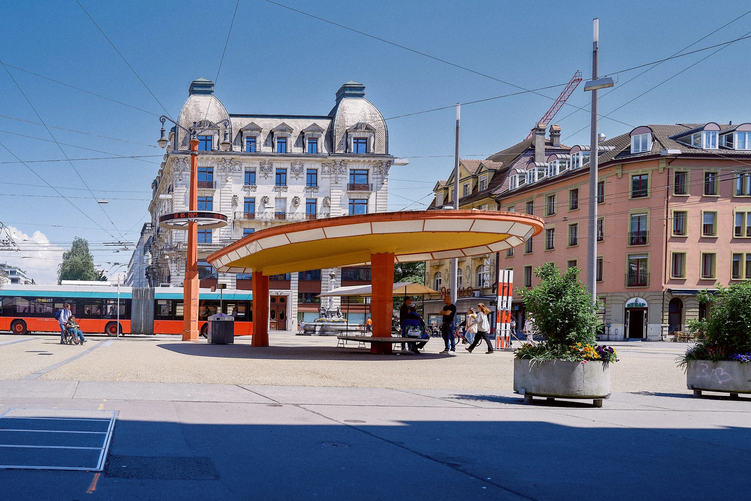 Grande place de la ville de Bienne , Suisse