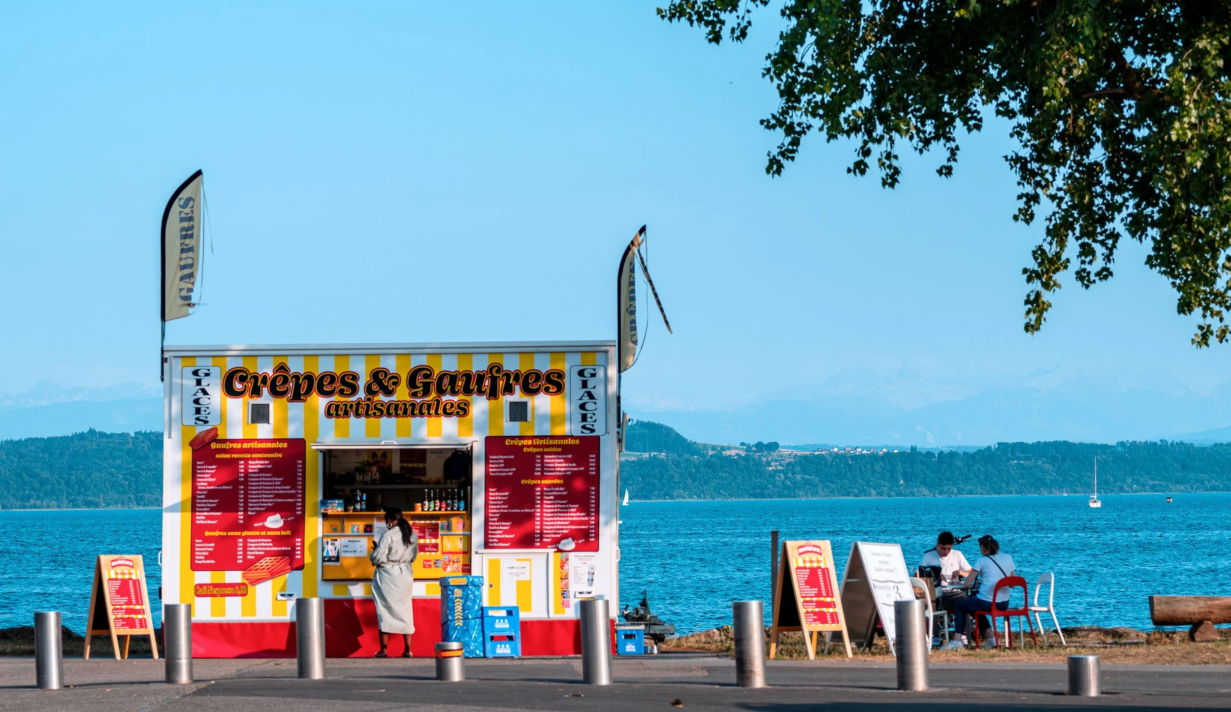 Pause fraîcheur au bord du lac de Neuchâtel