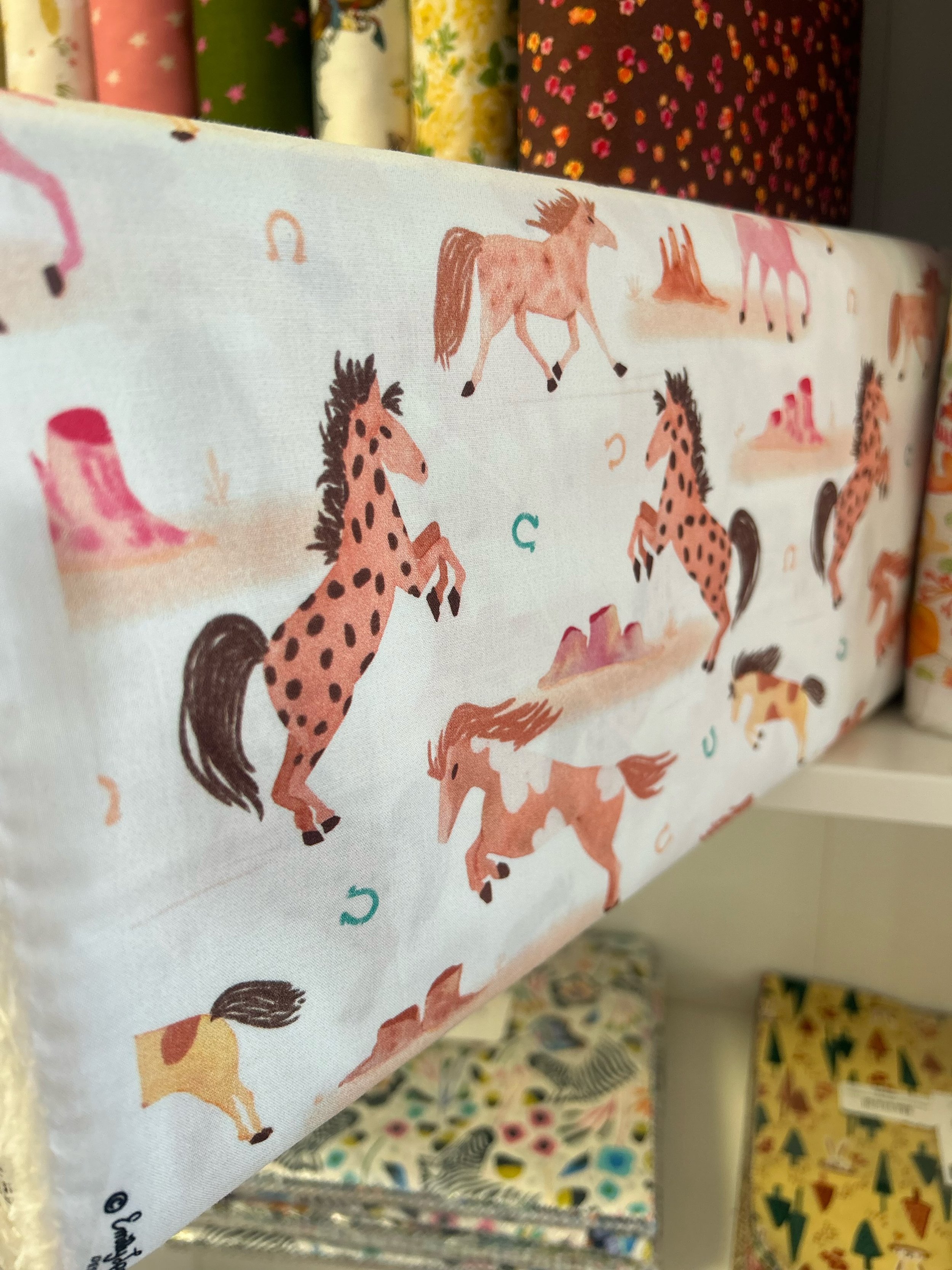 These fabrics are what a girls dreams are made of 🩷🧡🐴