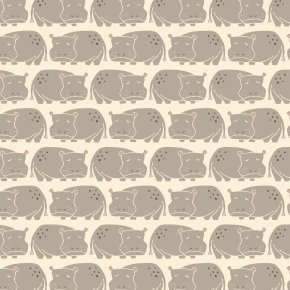 Rising Sun - Weary Hippo - Shadow Fabric