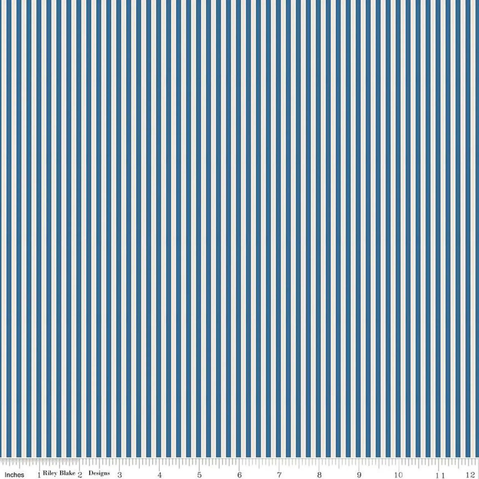 1/8" Stripe on Ivory Coastal Blue