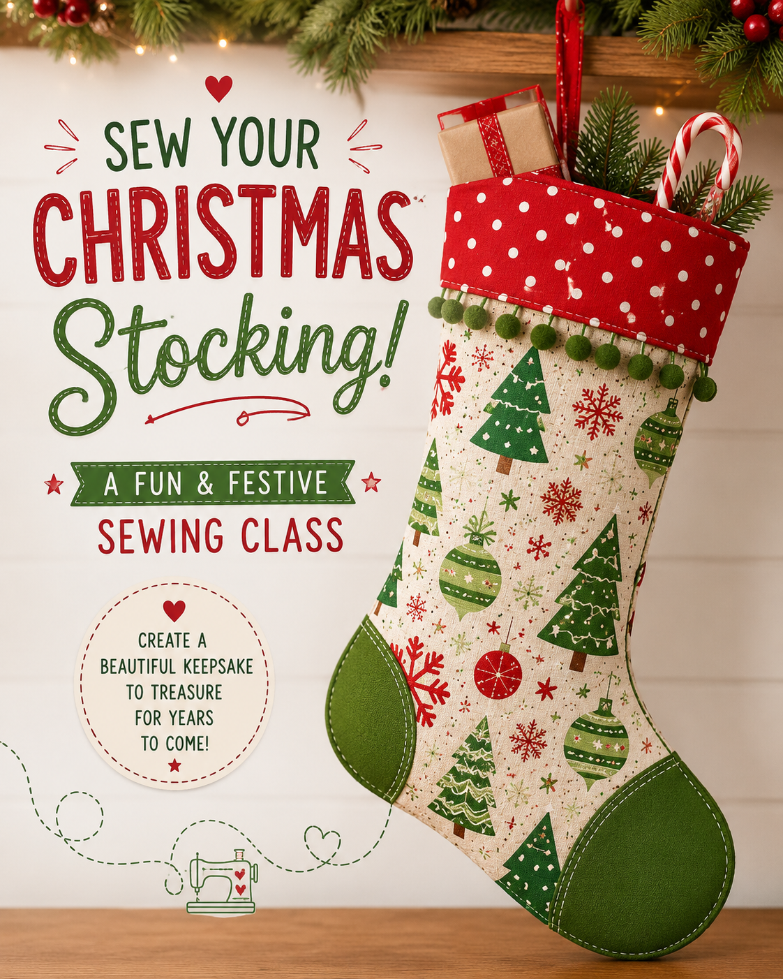 Christmas Stocking Sewing Class