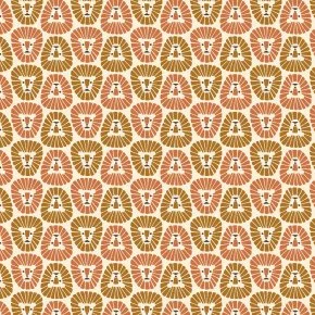 Rising Sun - Lion - Dust Fabric