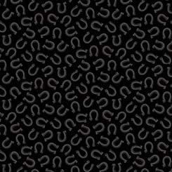 QUILTING ILLUSIONS - HORSESHOES - BLACK