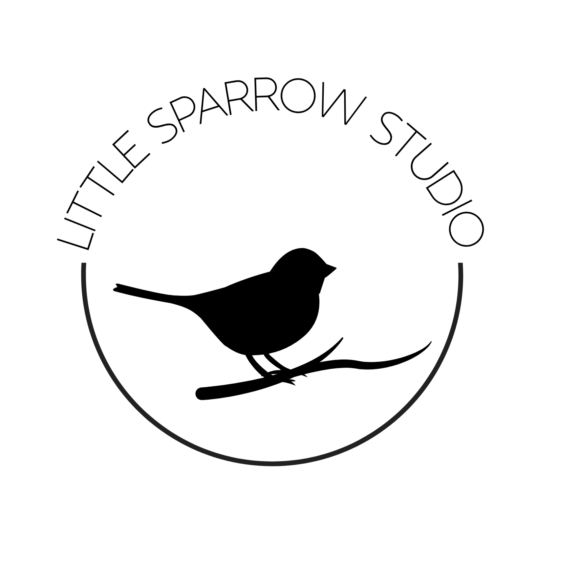 Black logo with curved text above and below a central circular emblem featuring a smiling face, and the text 'Friendly Hospitality'.
