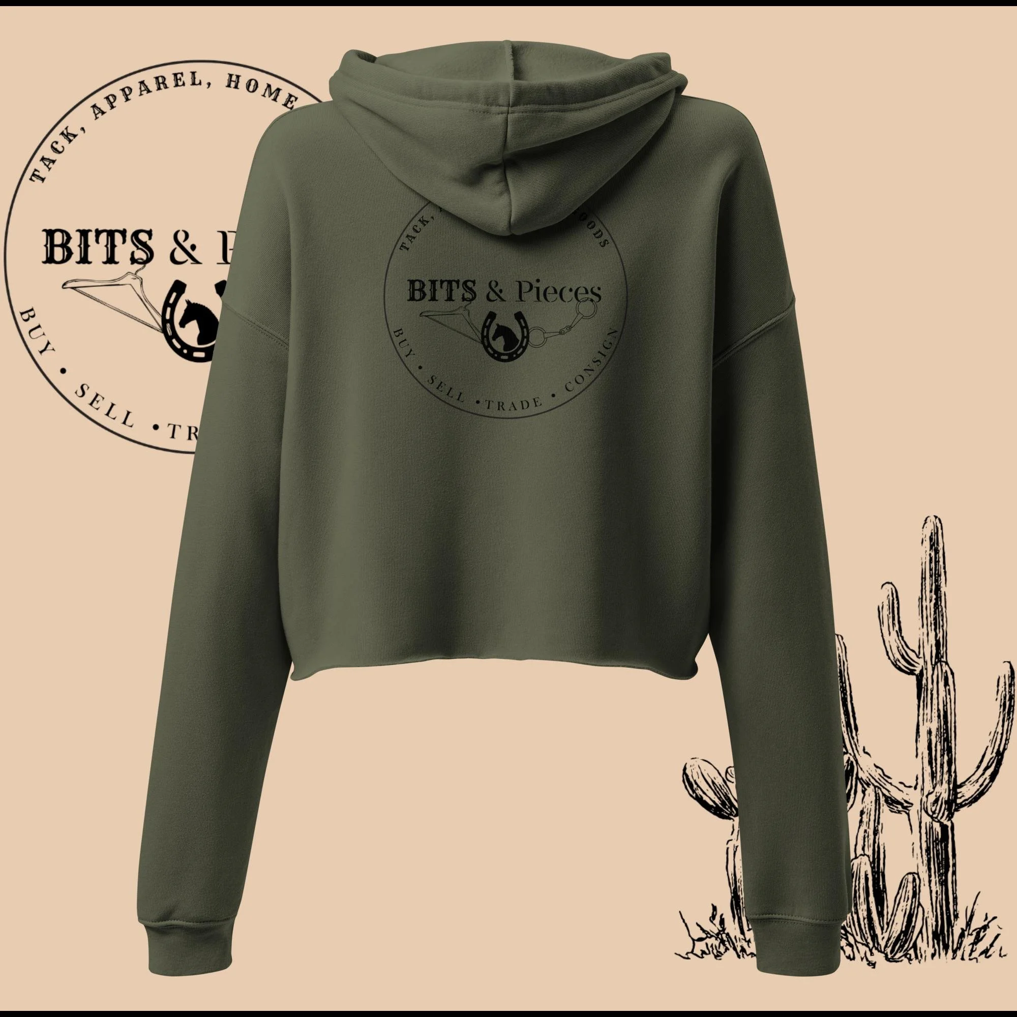 Desert Riders Crop Hoodie