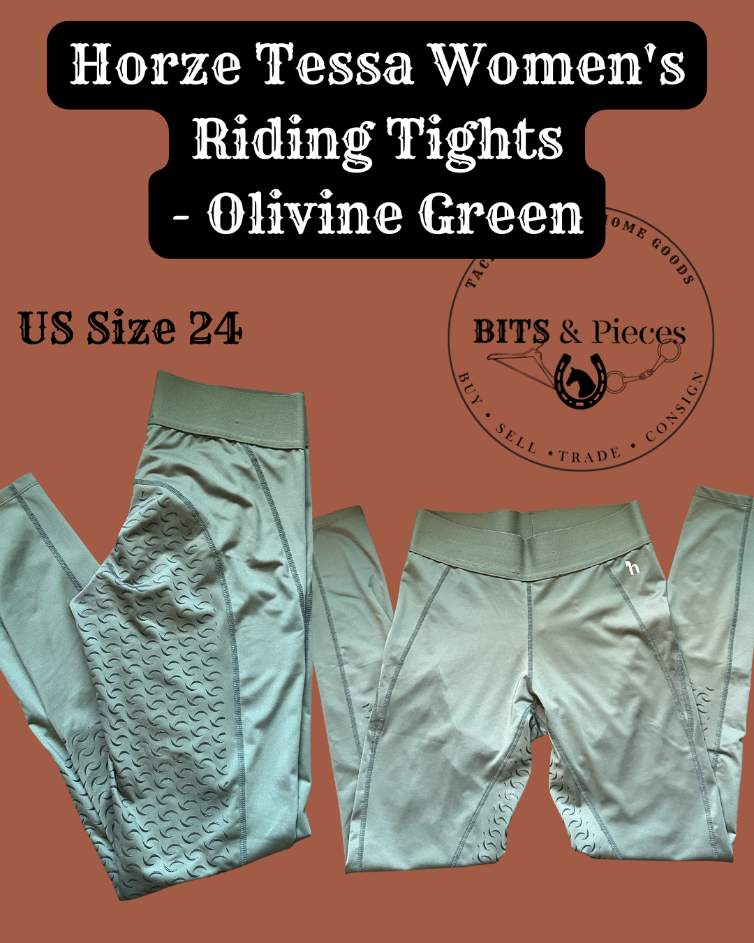 Horze Tessa Women's Riding Tights Green (5).png