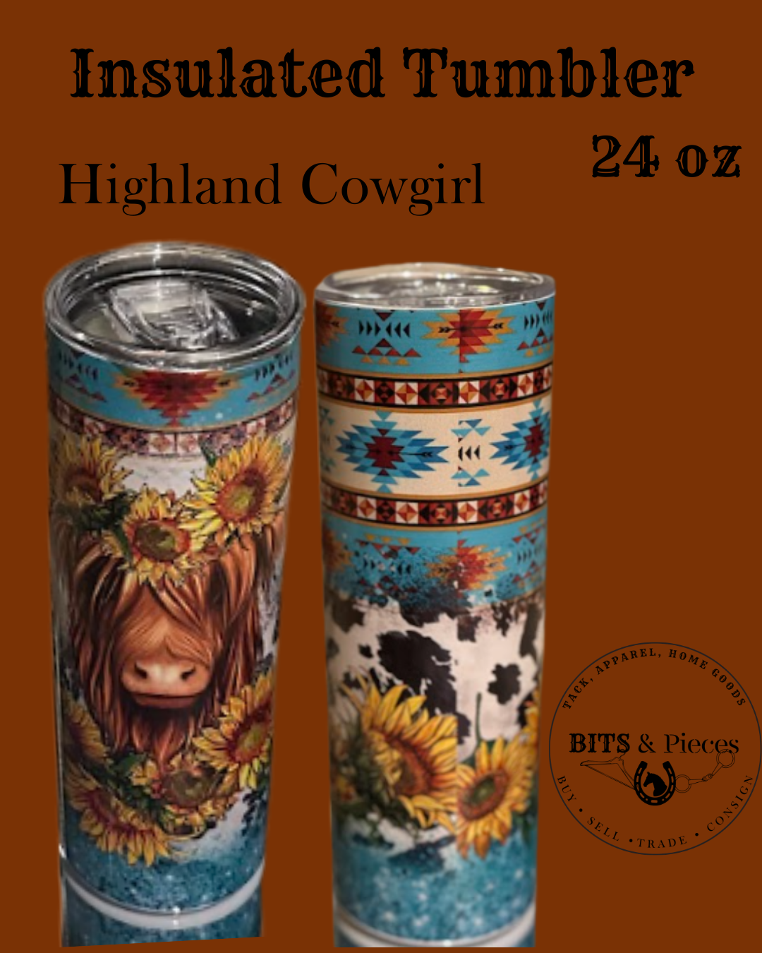 Highland Cowgirl 24 oz Insulated Tumbler