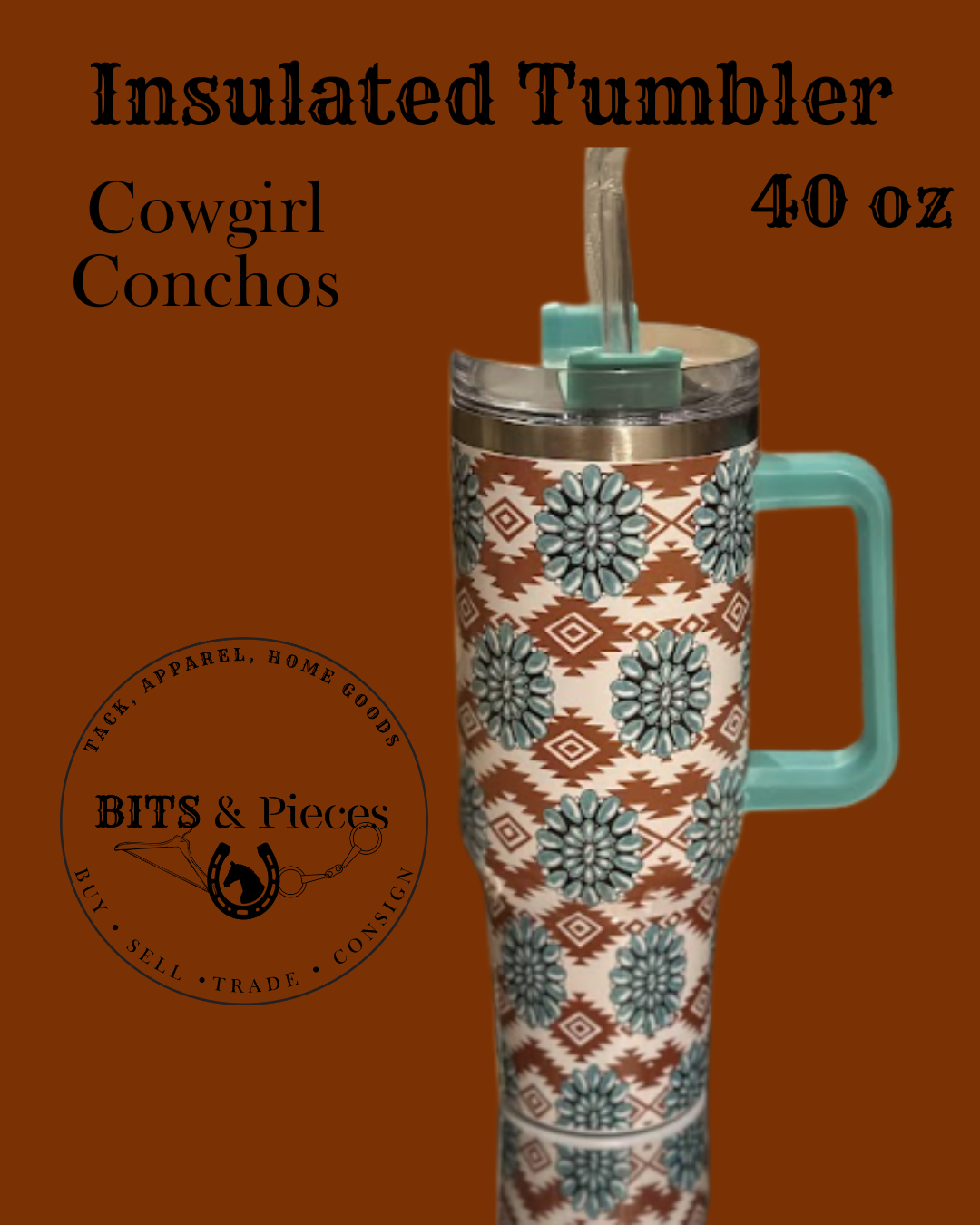 Cowgirl Conchos 40 oz Insulated Tumbler