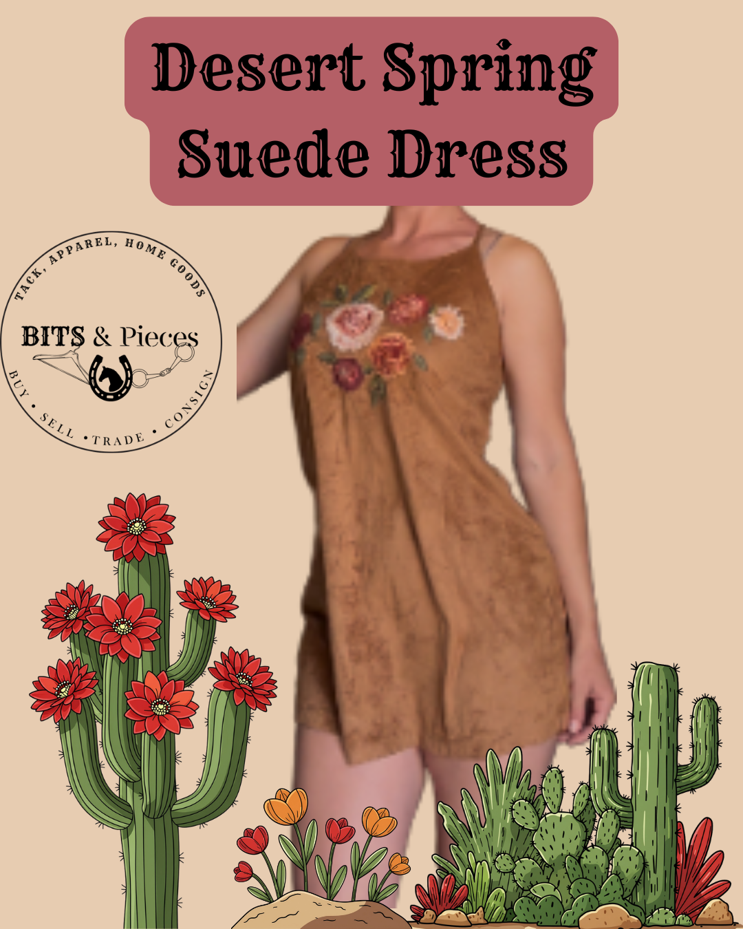 Desert Spring Suede Dress